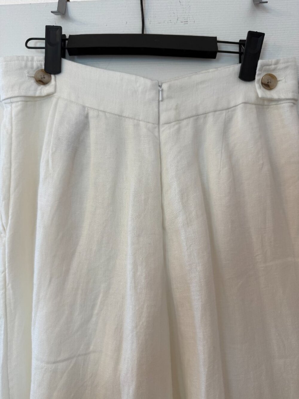 Banana Republic White Linen Wide Leg Palazzo Pants - Picture 5 of 11